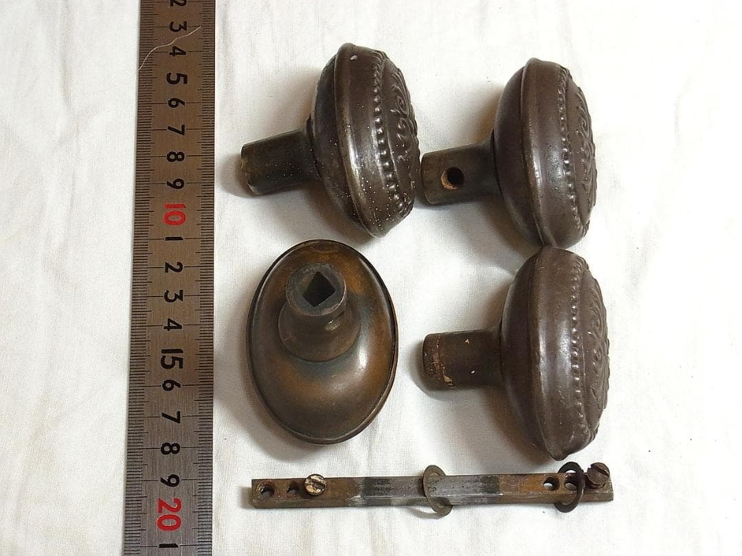 アンティーク １９３０年代 ドアノブ 4個 アメリカ製 ヴィクトリアン USA