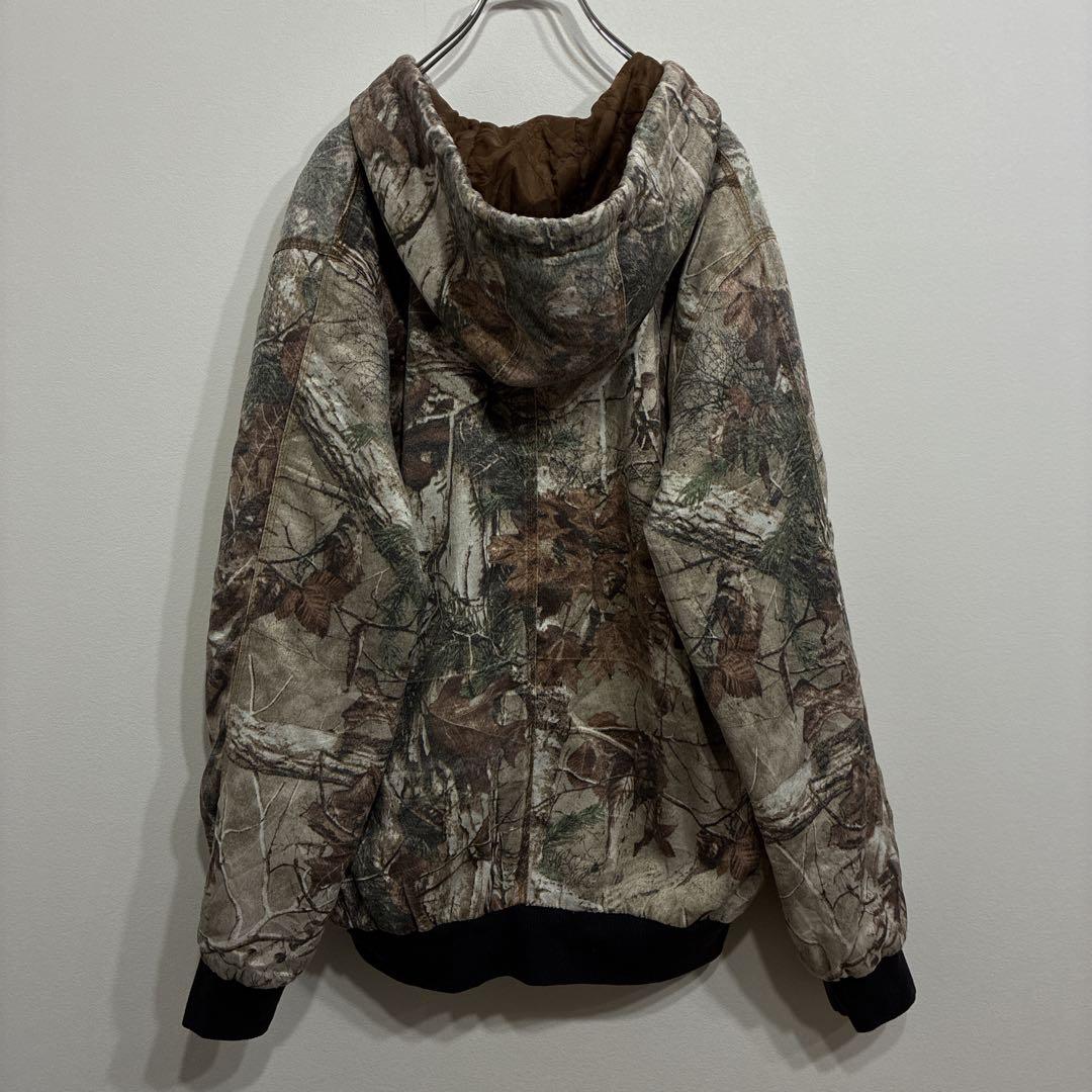 難あり❗️カーハート　リアルツリージャケット　M90sワンポイント刺繍ロゴ古着レア