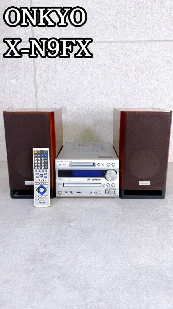 ONKYO X-N9FX CD/MDコンポ スピーカー付 リモコン付