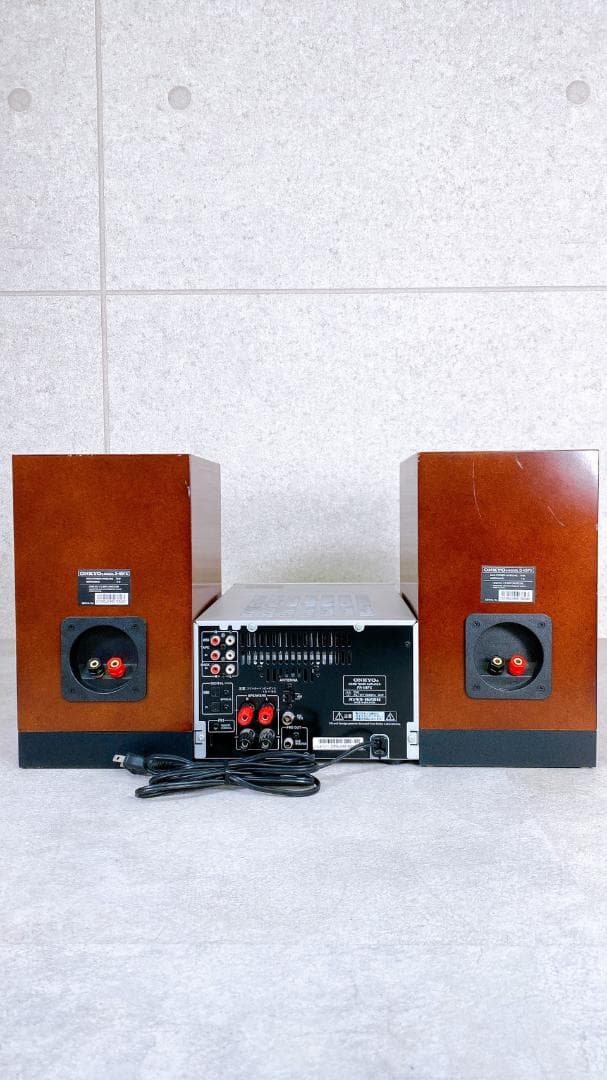 ONKYO X-N9FX CD/MDコンポ スピーカー付 リモコン付