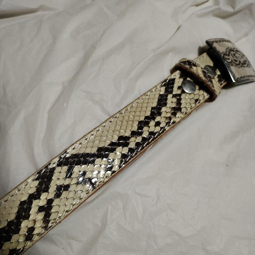 WINS HOUSE 蛇皮 パイソン ベルト バックル付き 32 希少