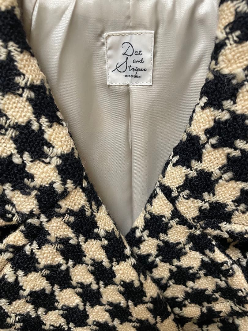 Dot and Stripes CHILD WOMAN コート　千鳥柄