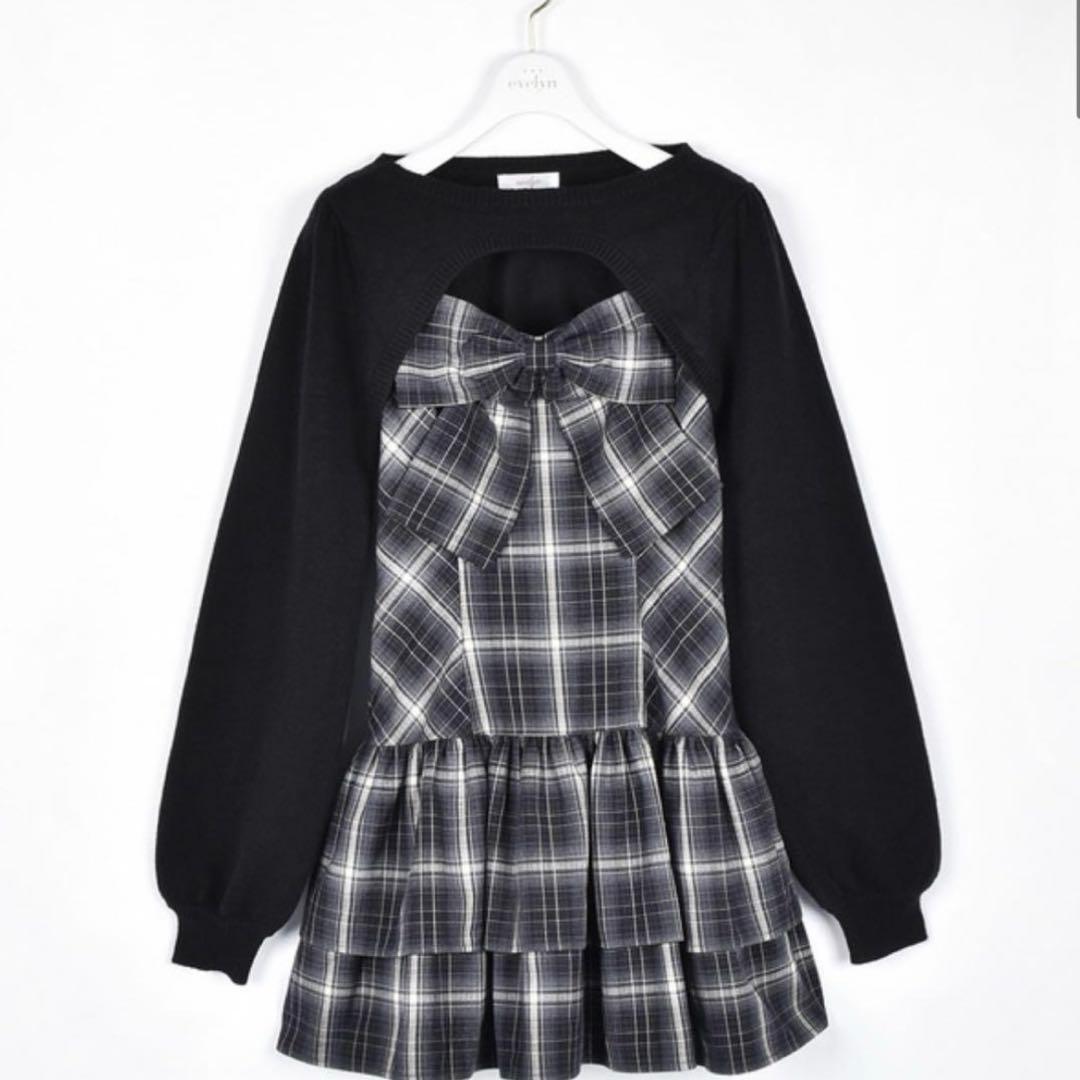 evelyn リボンボレロワンピース ブラック