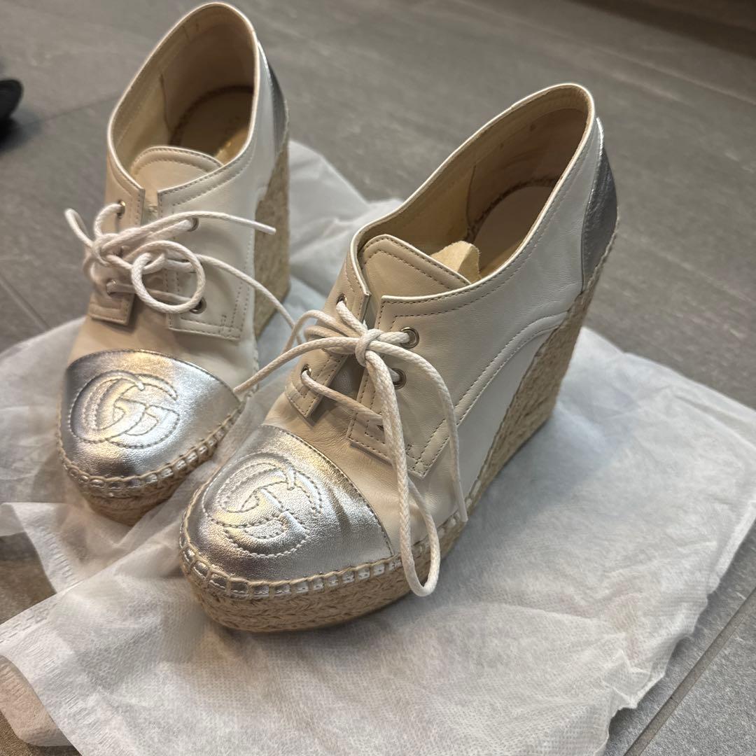 美品　GUCCI　エスパドリーユ　マーモント　レザー　35 1/2