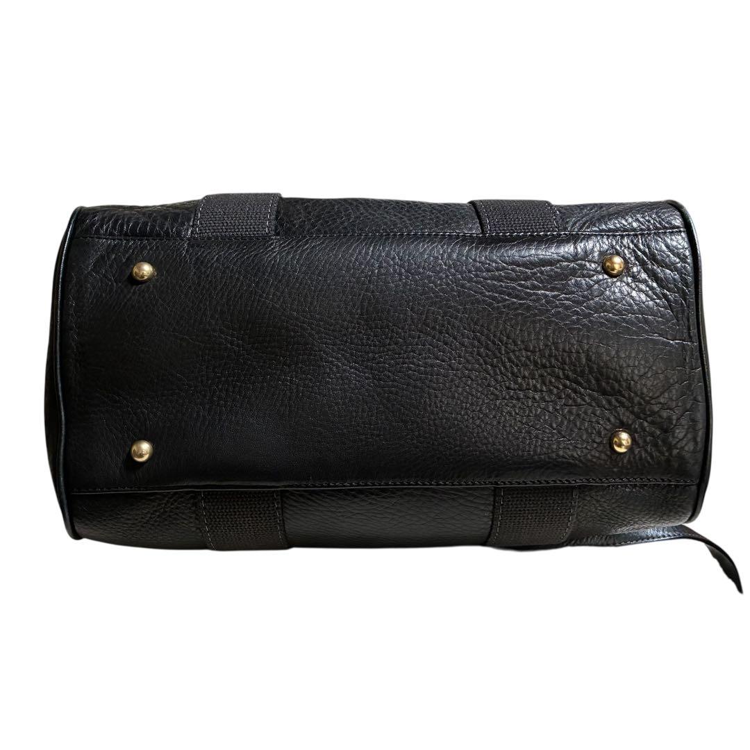 ポールスミス オールレザーミニボストン 2way ハンドバッグ ブラック