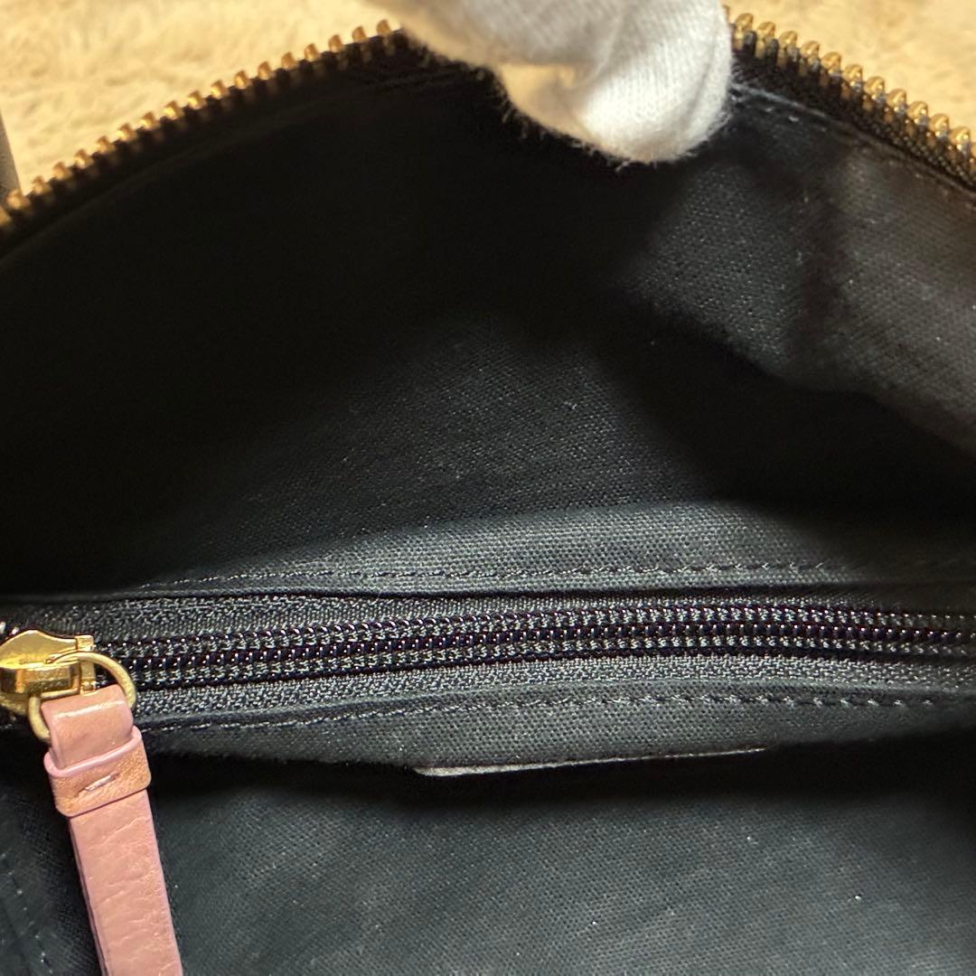 ポールスミス オールレザーミニボストン 2way ハンドバッグ ブラック