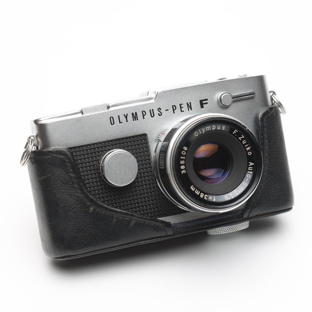 オリンパス ハーフ 一眼レフ PEN FT 純正ケース・花文字メタルキャップ