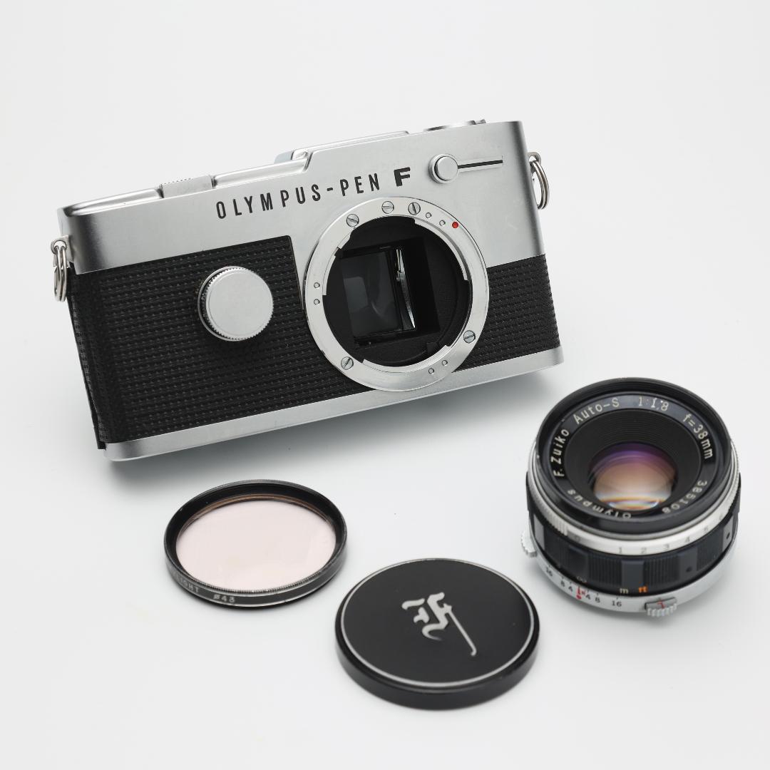 オリンパス ハーフ 一眼レフ PEN FT 純正ケース・花文字メタルキャップ