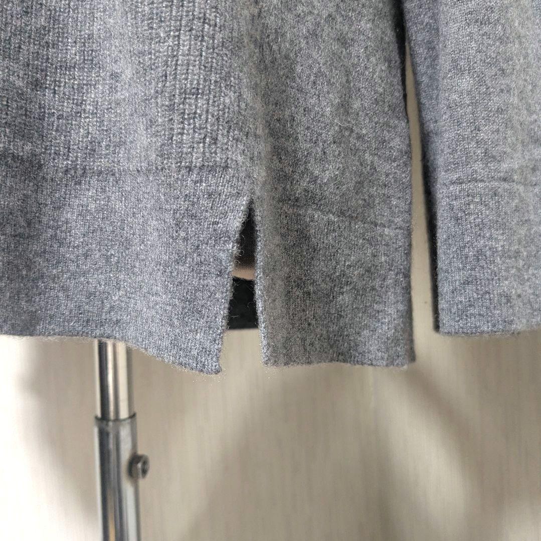 【大きいサイズ】レリアン カシミヤセーター グレー 13+