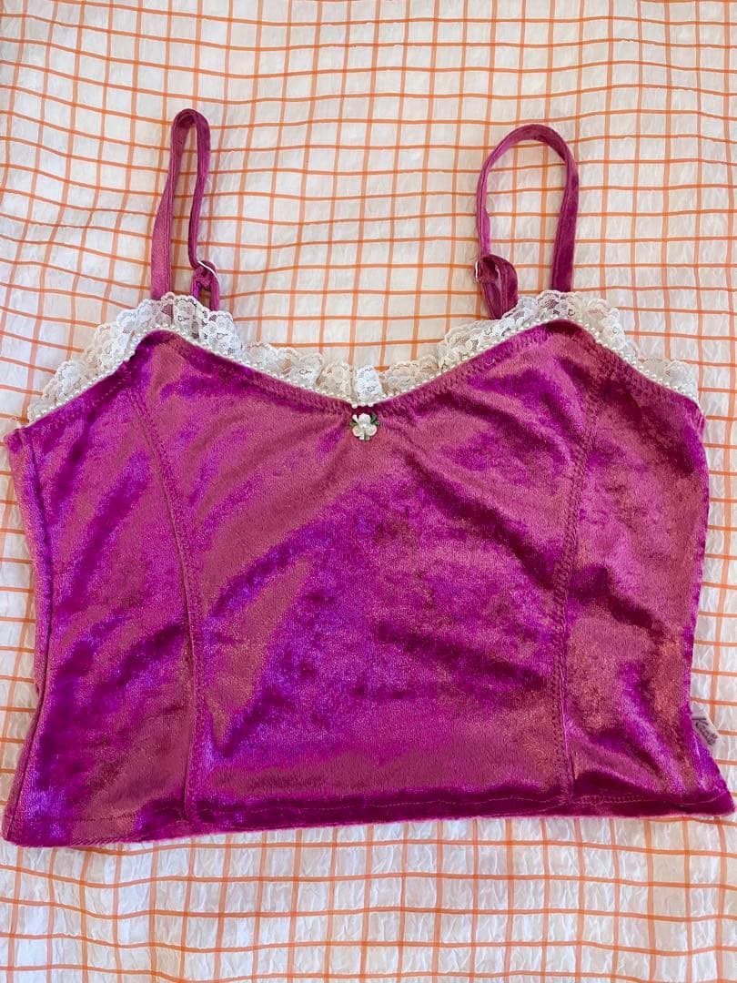 katie HONKONG GIRL ベロアキャミ