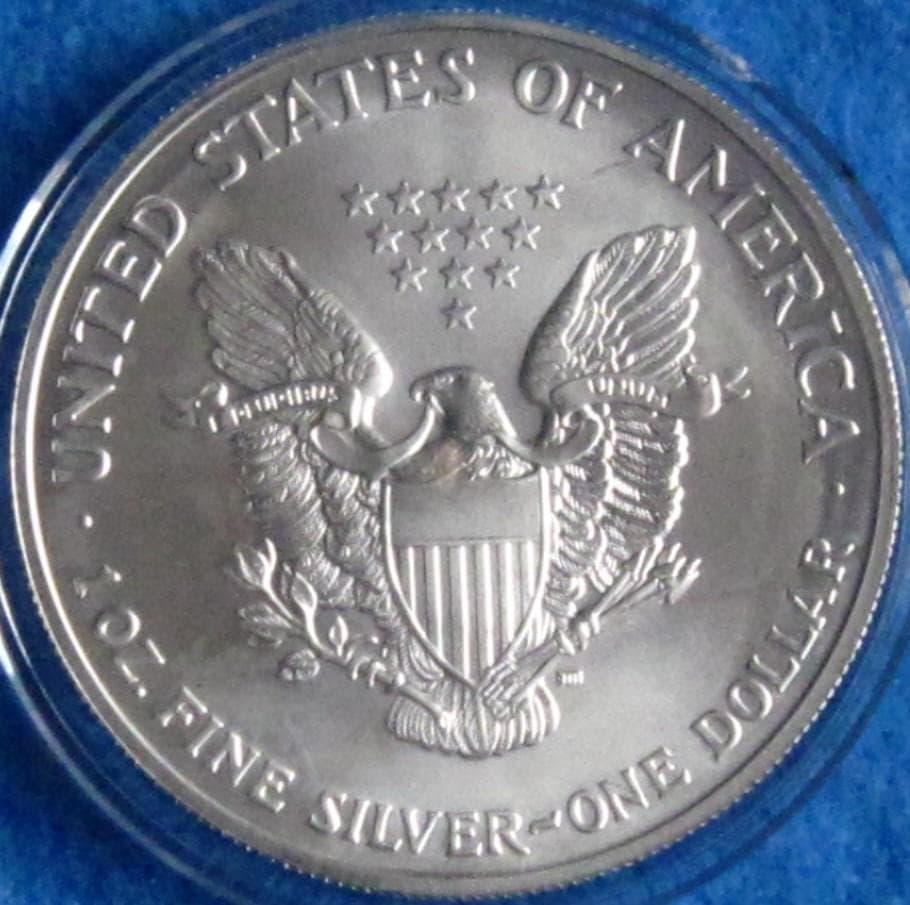 ２００３年　カラー　アメリカンシルバーイーグル　１オンス１ドル銀貨　コロンビア号