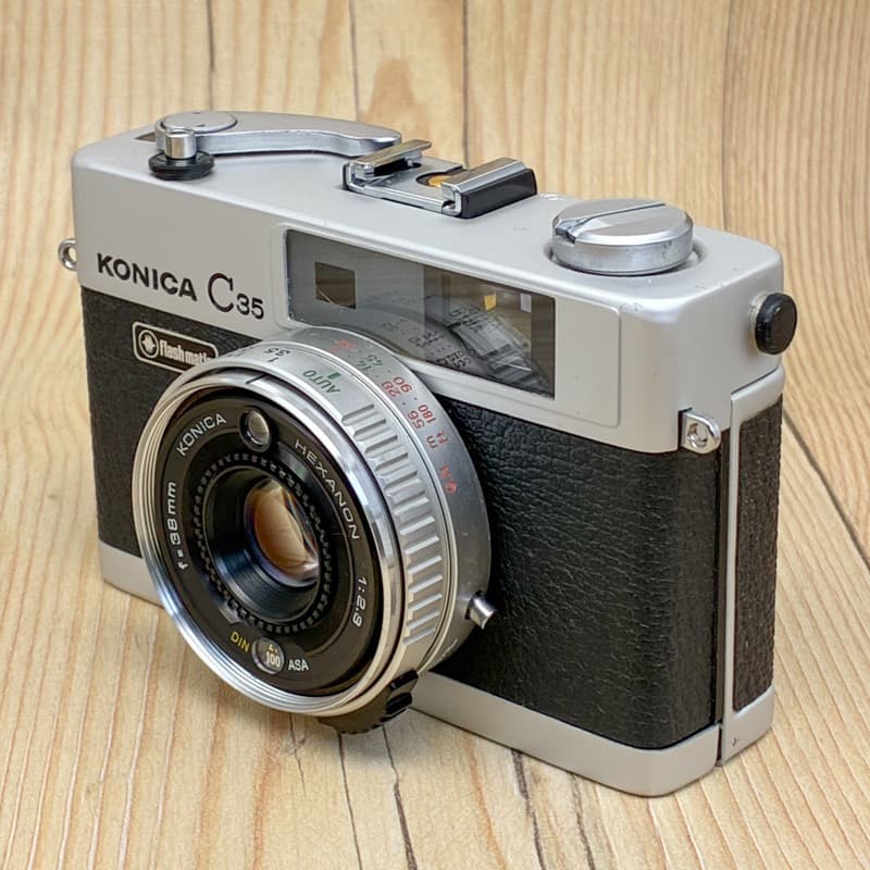 【整備品】KONICA C35 Flash matic コニカ ケース きれい