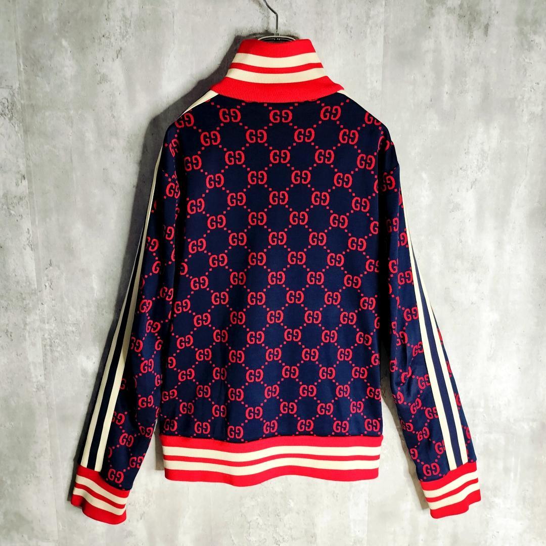 【美品】グッチ GGジャガード モノグラム トラックジャケット ジャージ L