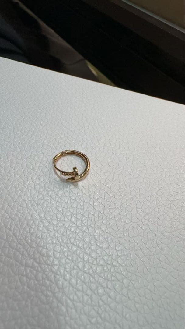 cfvhyky　K18PG 8mm シングル　フープピアス　(ダイヤなし)