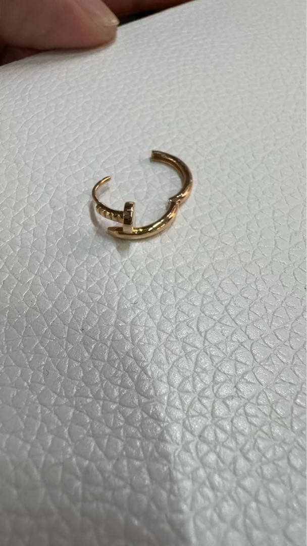 cfvhyky　K18PG 8mm シングル　フープピアス　(ダイヤなし)