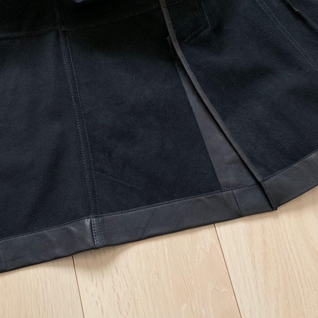 美品　Z zegna レザー　テーラードジャケット　黒　46 BLACK