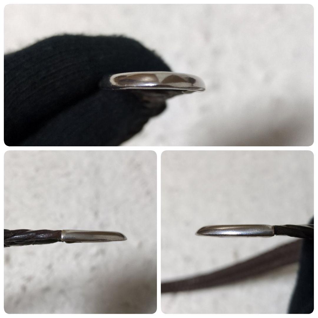 美品 J&M DAVIDSON 25MM メッシュベルト プンターレ 本革 焦茶