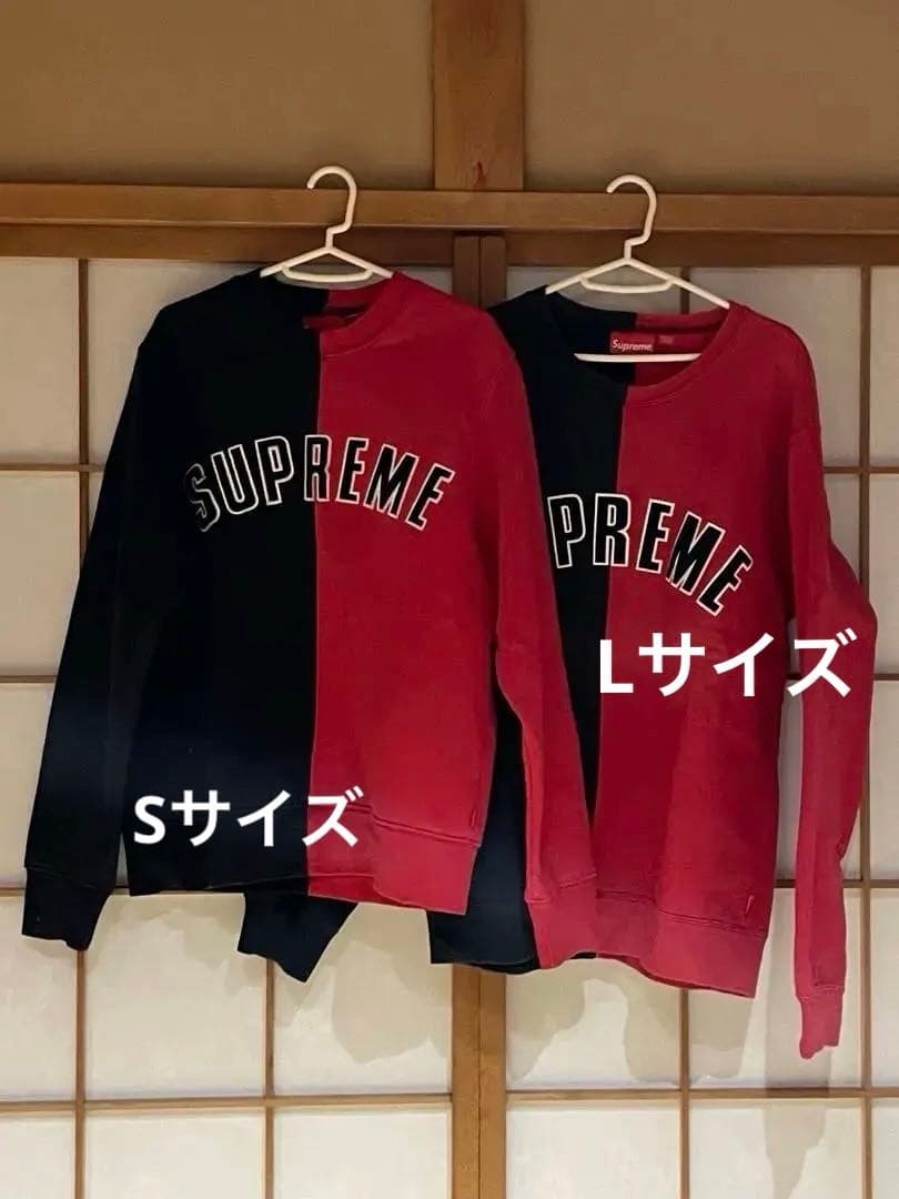 on-black #23 シュプリーム☆センター刺繍　バイカラー L