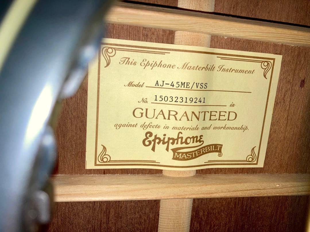 エピフォン J-45タイプ　AJ-45ME/VSS エレアコギター