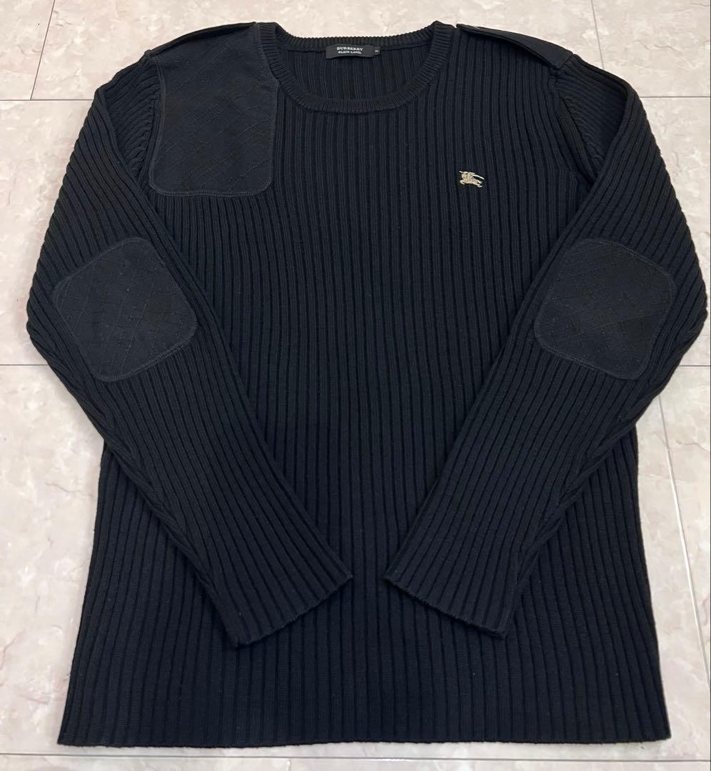 バーバリー ブラックレーベル コマンドニット セーター エルボーパッチ　3