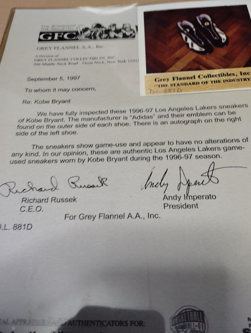 コ−ビ−ブライアントゲーム実使用 シューズ