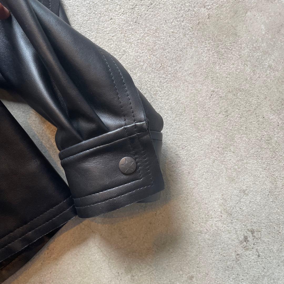 CONVERSE ×Schott LAMB LEATHER JACKET S 黒