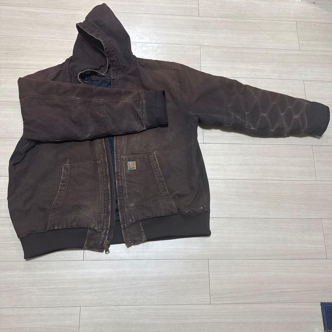 carhartt アクティブジャケット　 us規格　ブラウン　鬼フェード　古着