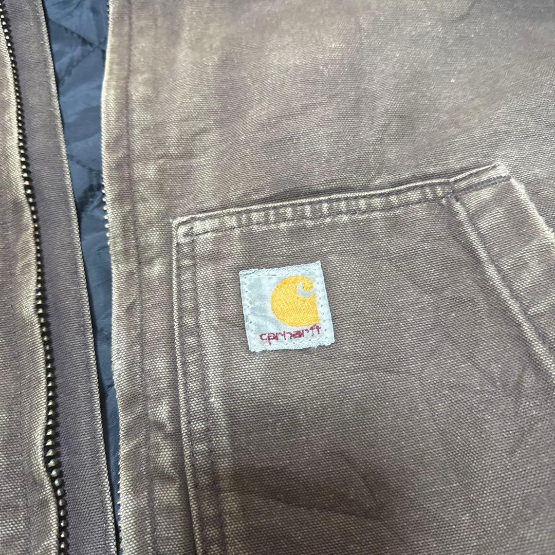 carhartt アクティブジャケット　 us規格　ブラウン　鬼フェード　古着