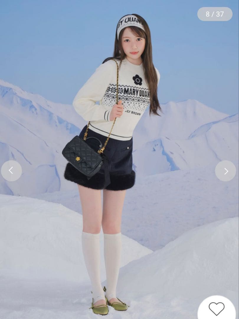 LILY BROWN × MARY QUANT ジャガードロゴニットトップス