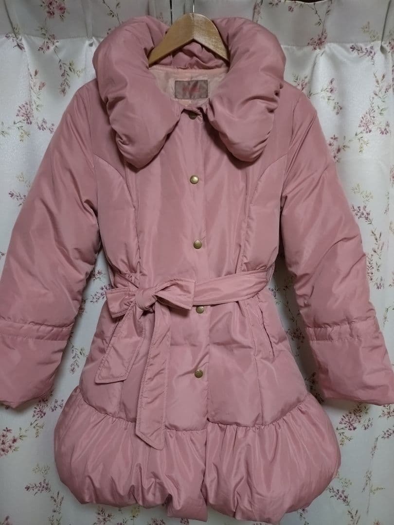 PINK HOUSEティアード ダウンジャケットローズピンク