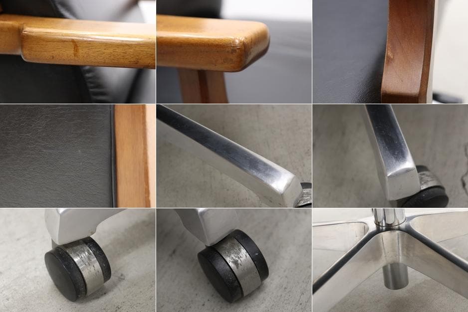 ヴィンテージ 冨士ファニチア キャスターチェア ビーチ オフィス 書斎