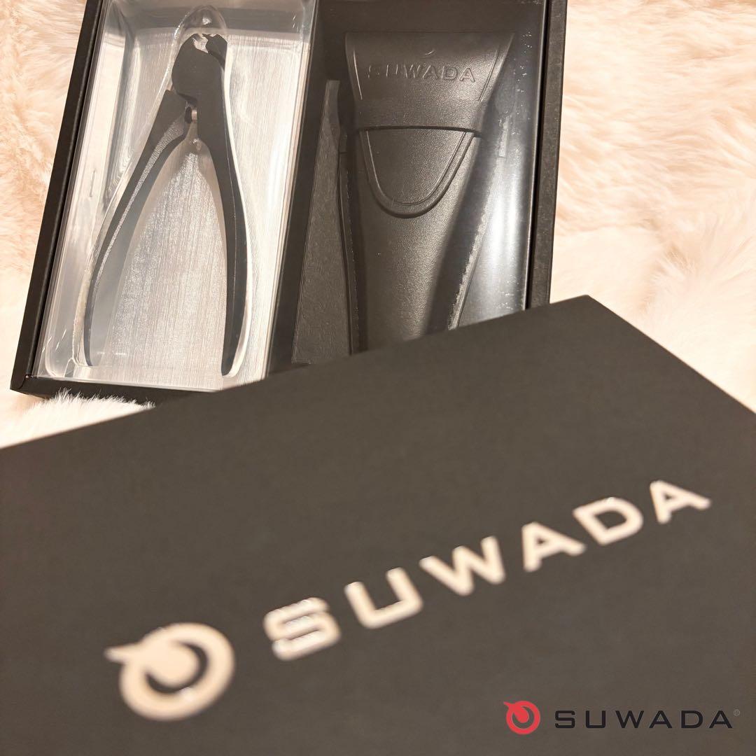 新品【SUWADA】ケース付き爪切り ブラック Lサイズ ■送料無料
