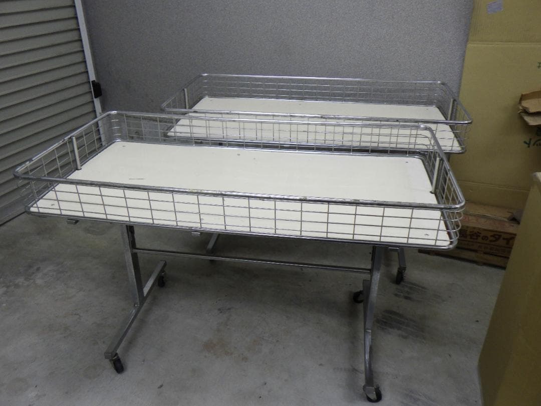 【直接引き取り限定】 折りたたみワゴン ２台セット 催事 販売什器