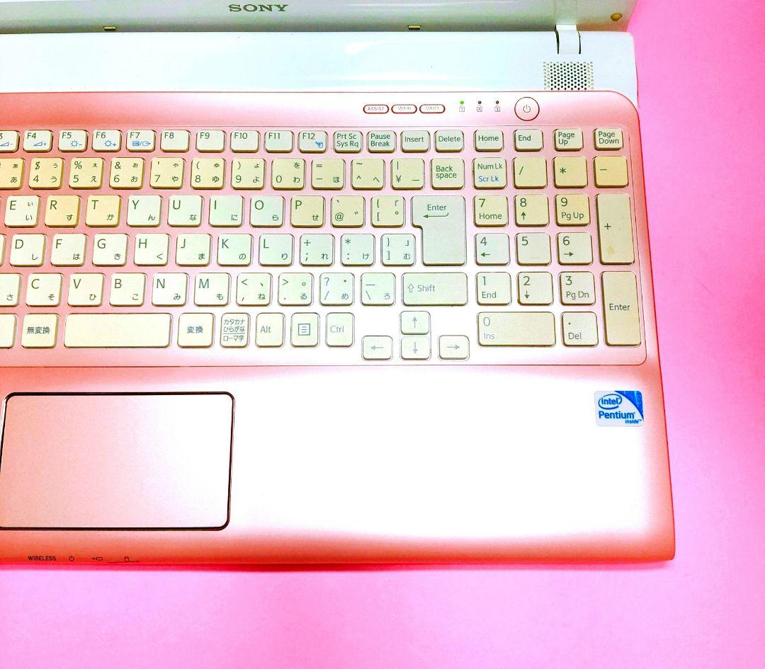 すぐに使える❣️人気VAIO✨保存大容量✨カメラ付き可愛いピンクノートパソコン✨