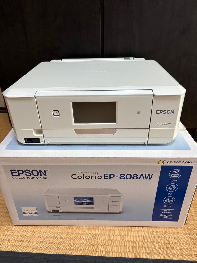 ⭐︎美品　エプソンプリンター　EP-808AW 新品純正イエローインク1本付き⭐︎