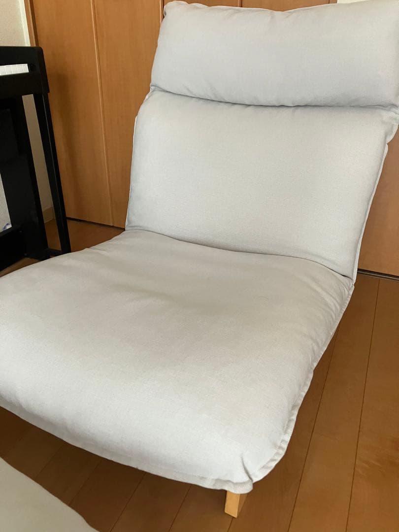 無印良品　ライトグレー モダンソファ オットマン付き