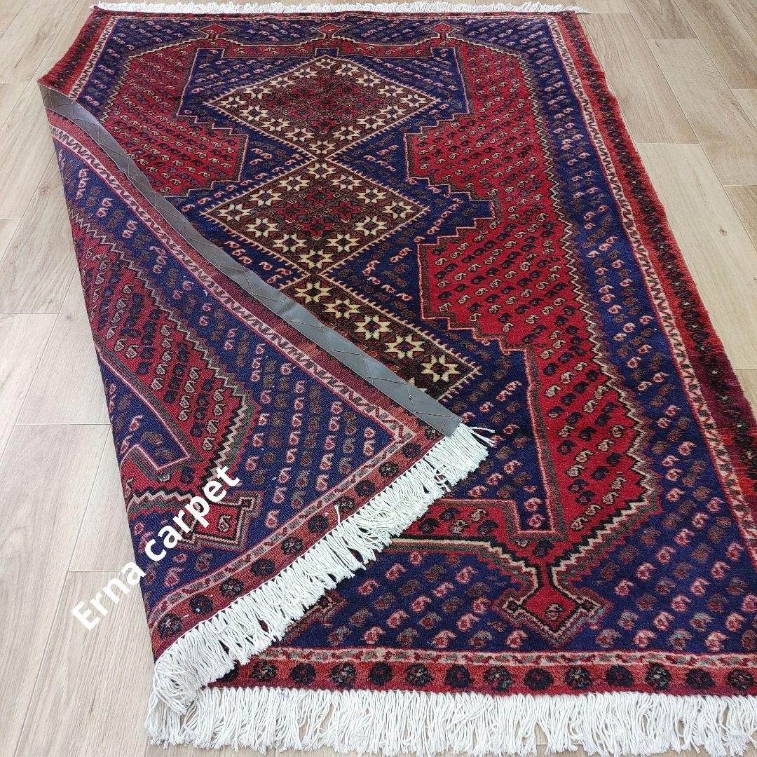 Summer sall ペルシャ絨毯 手織り 草木染　スィールジャーン産