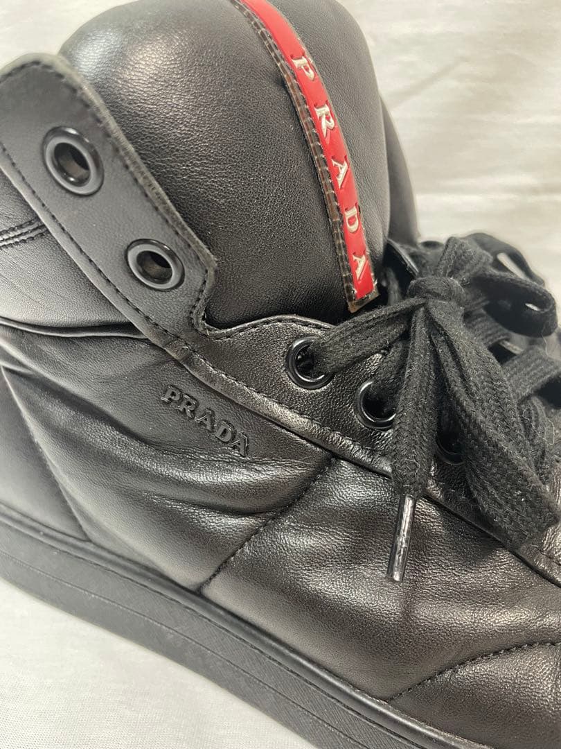 2D106 PRADA スポーツ ハイカット スニーカー ６(26.0cm相当)