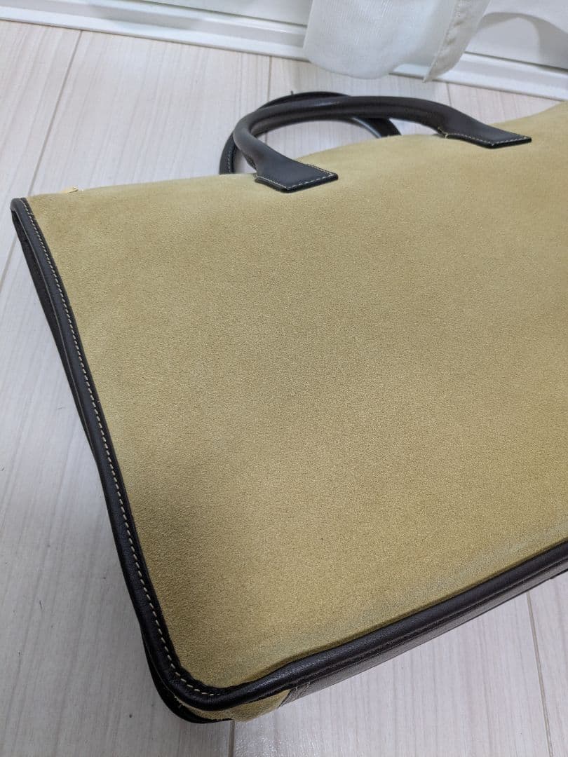 【美品】LOEWE ロエベ ビジネスバッグ アナグラム スエード ベージュ A4