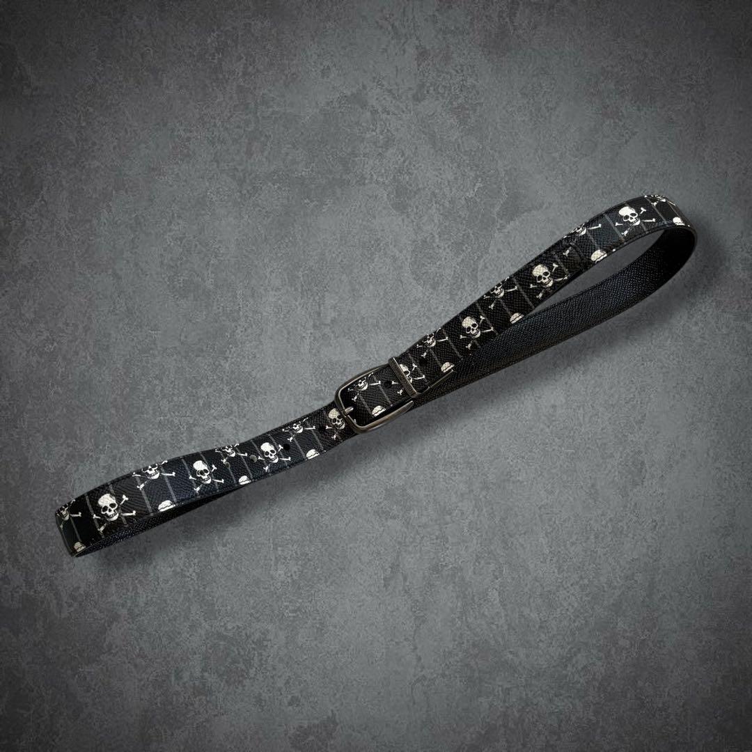 DOLCE&GABBANA 00s スカル レザー ベルト y2k 平成 V系
