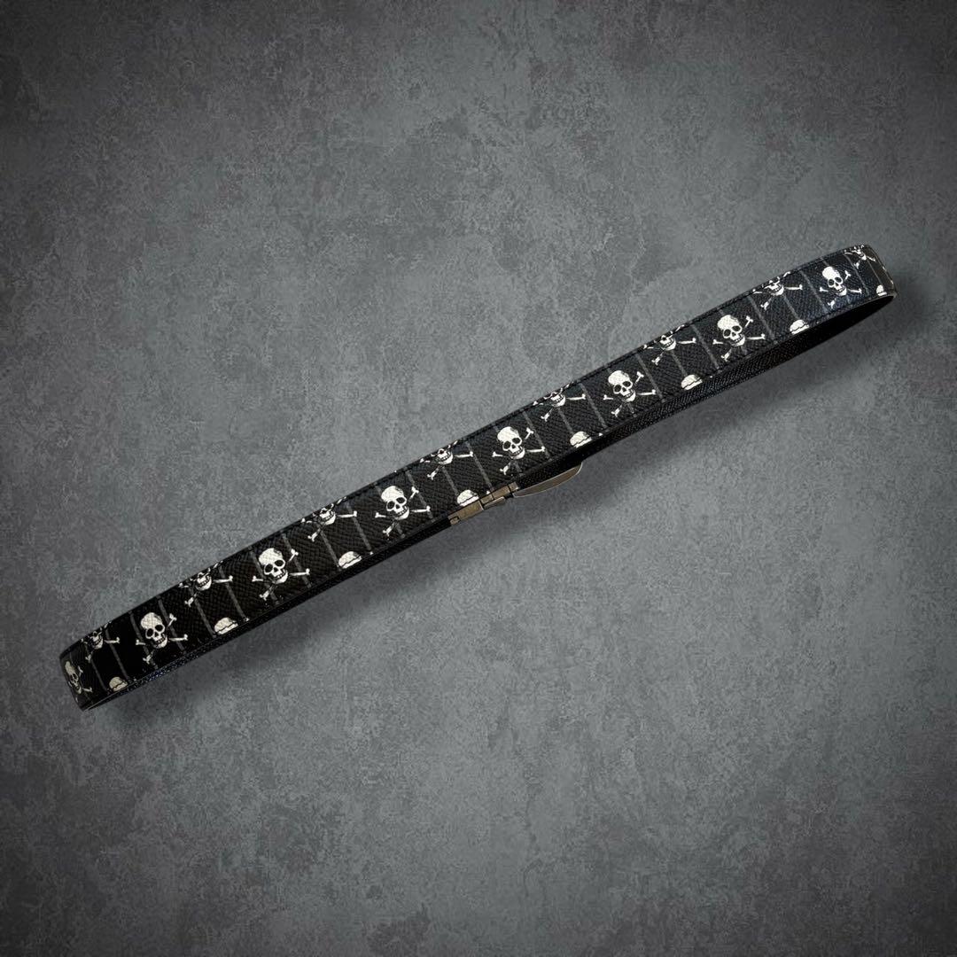 DOLCE&GABBANA 00s スカル レザー ベルト y2k 平成 V系