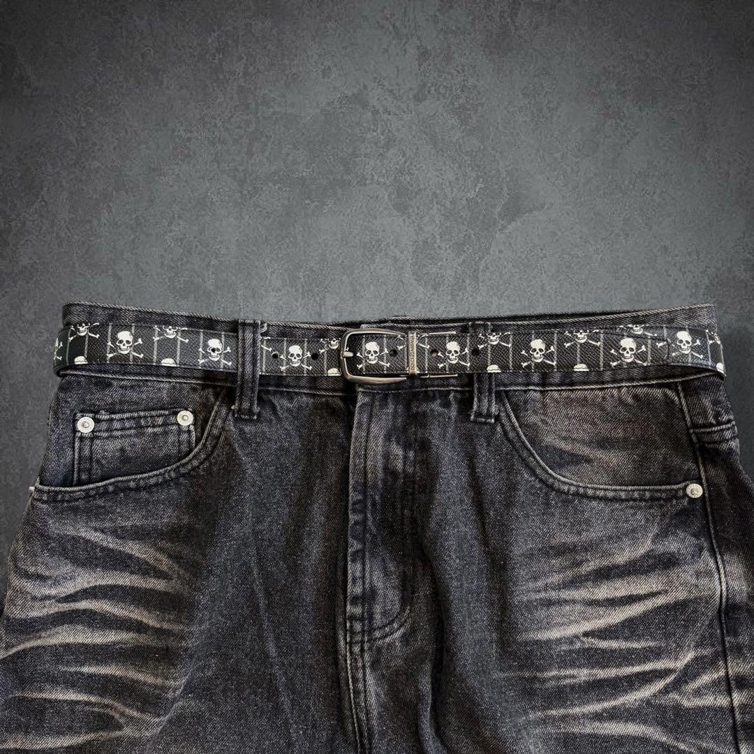 DOLCE&GABBANA 00s スカル レザー ベルト y2k 平成 V系