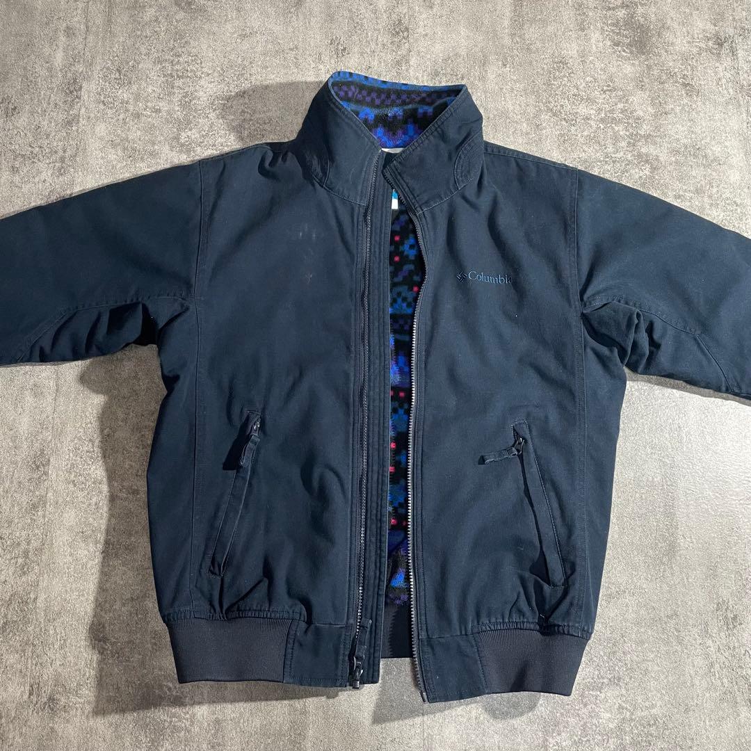 【ポール】Columbiaダック地調ジャケット裏フリース M ネイビー