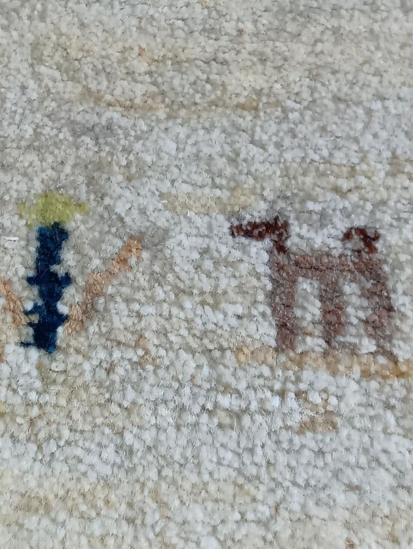 【＆greenさま専用】ペルシャ絨毯　ギャッベ　座布団　手織り　2枚おまとめ