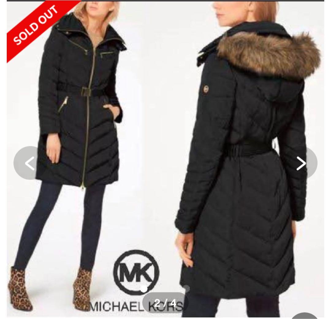 MICHAEL KORS ダウンコート s ブラック ロング丈