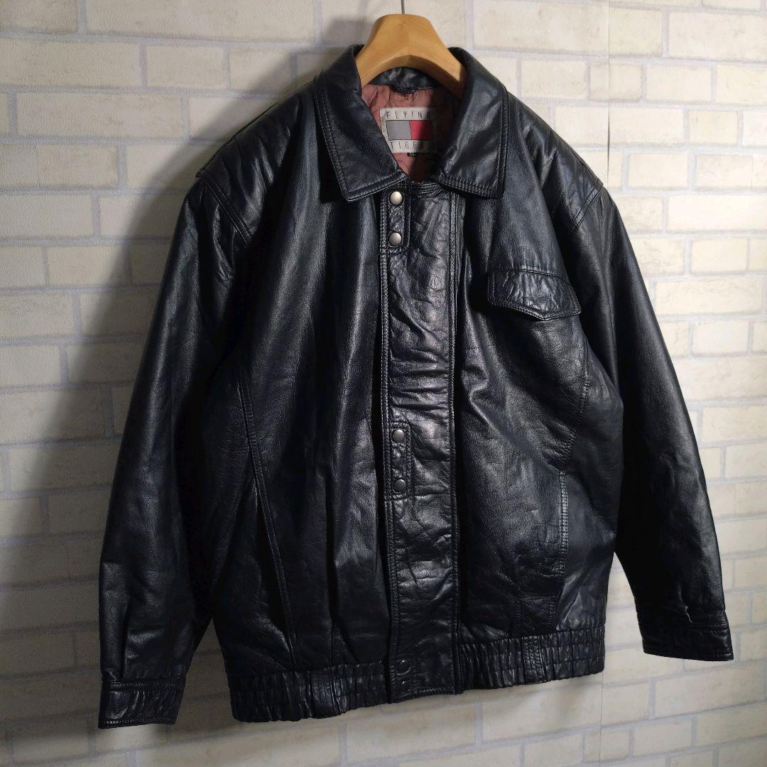 FLYING TIGERS★リアルレザー 牛革 A-2 レザージャケット XL