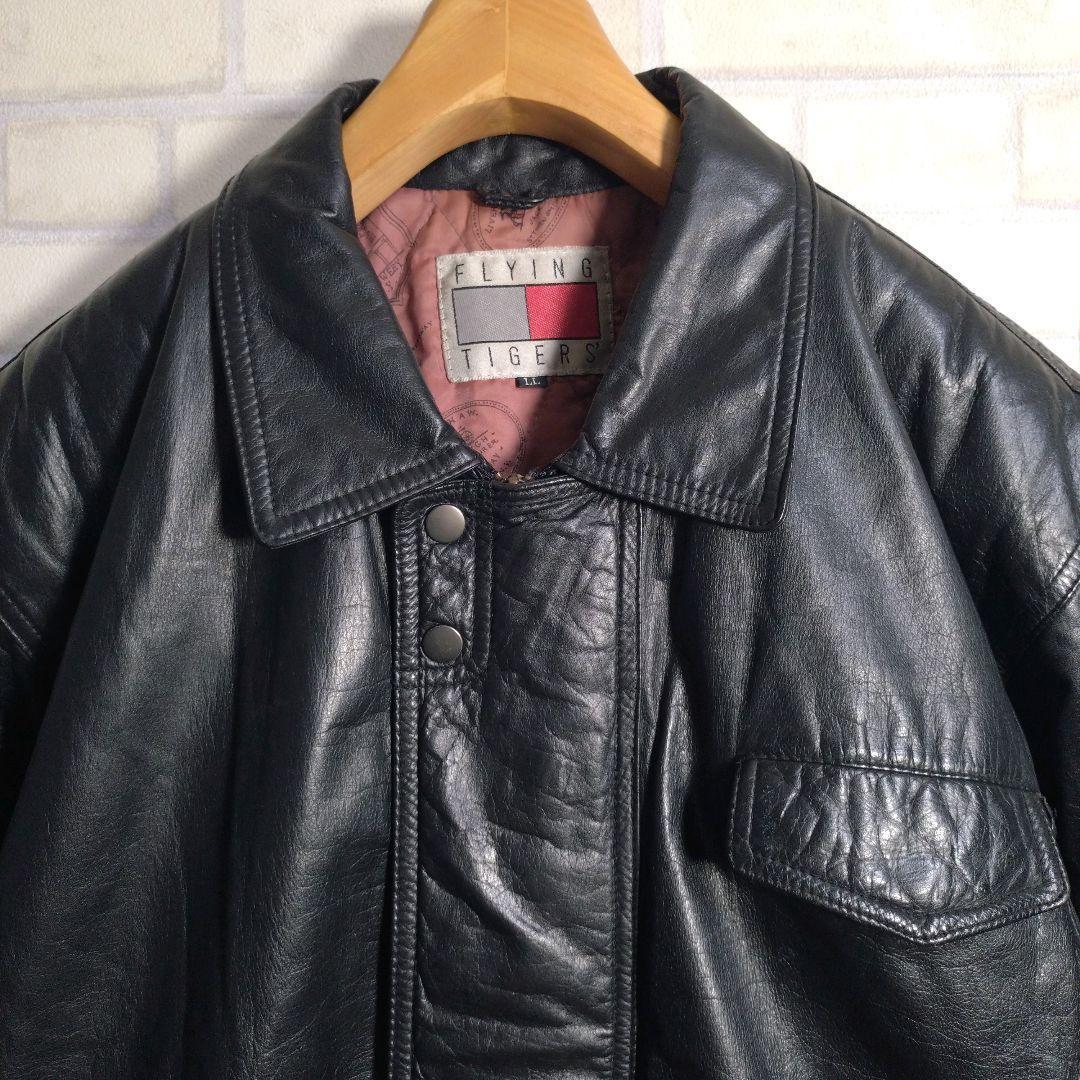 FLYING TIGERS★リアルレザー 牛革 A-2 レザージャケット XL