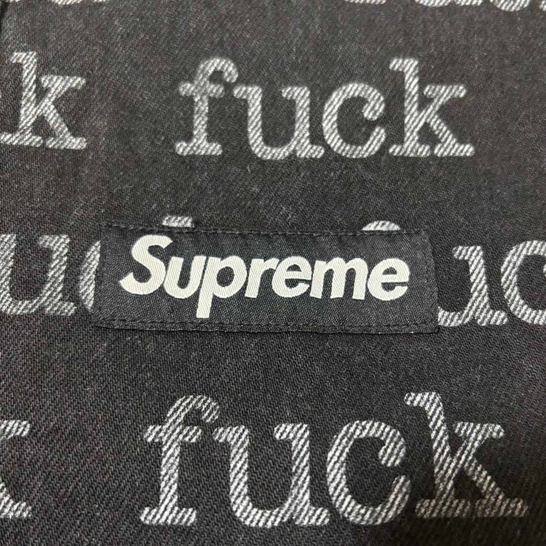希少 Supreme 2013 FUCK デニム トート ブラック Boxロゴ