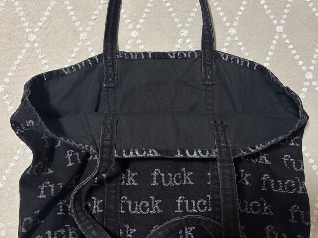 希少 Supreme 2013 FUCK デニム トート ブラック Boxロゴ