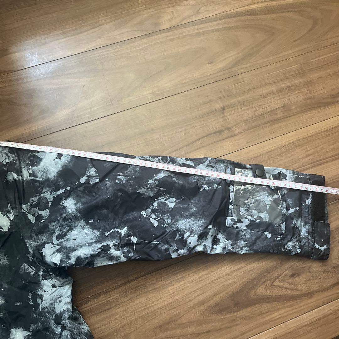 スキースノーボードウェア ブラック/ホワイト迷彩　M